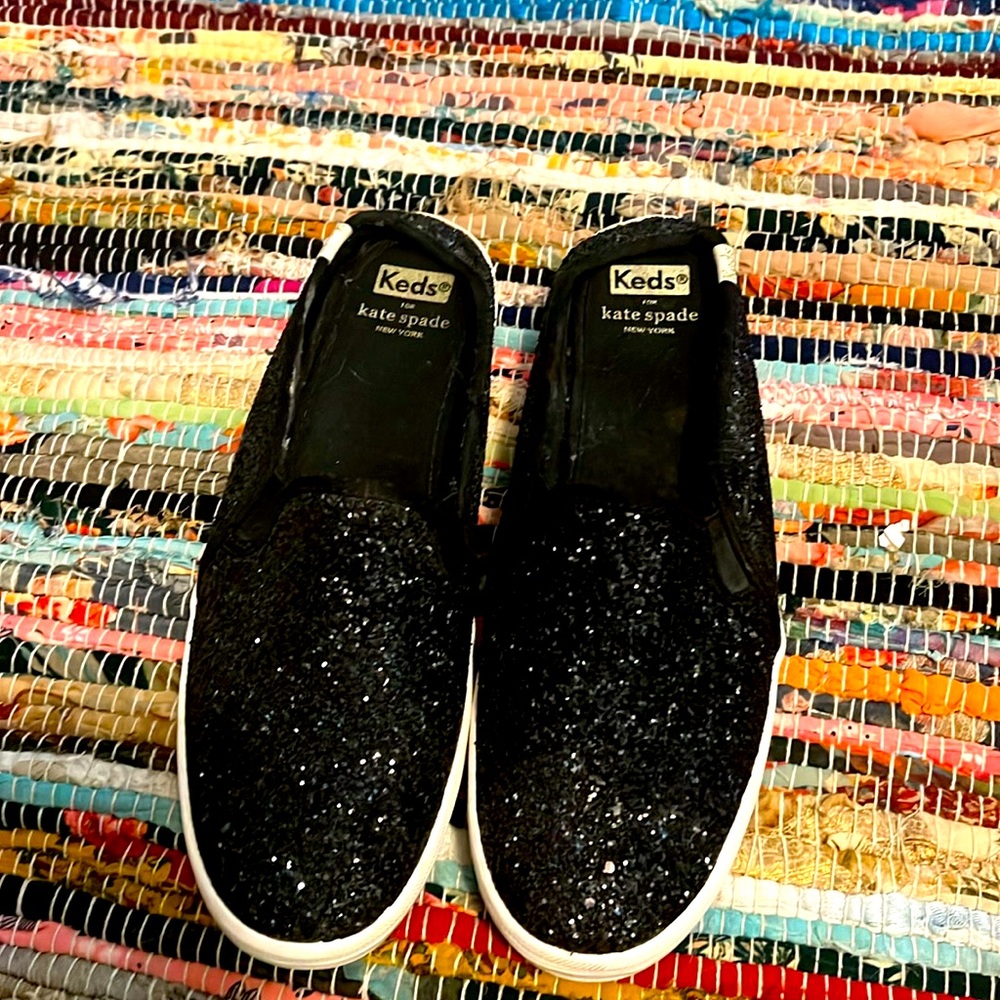 Glitter black keds